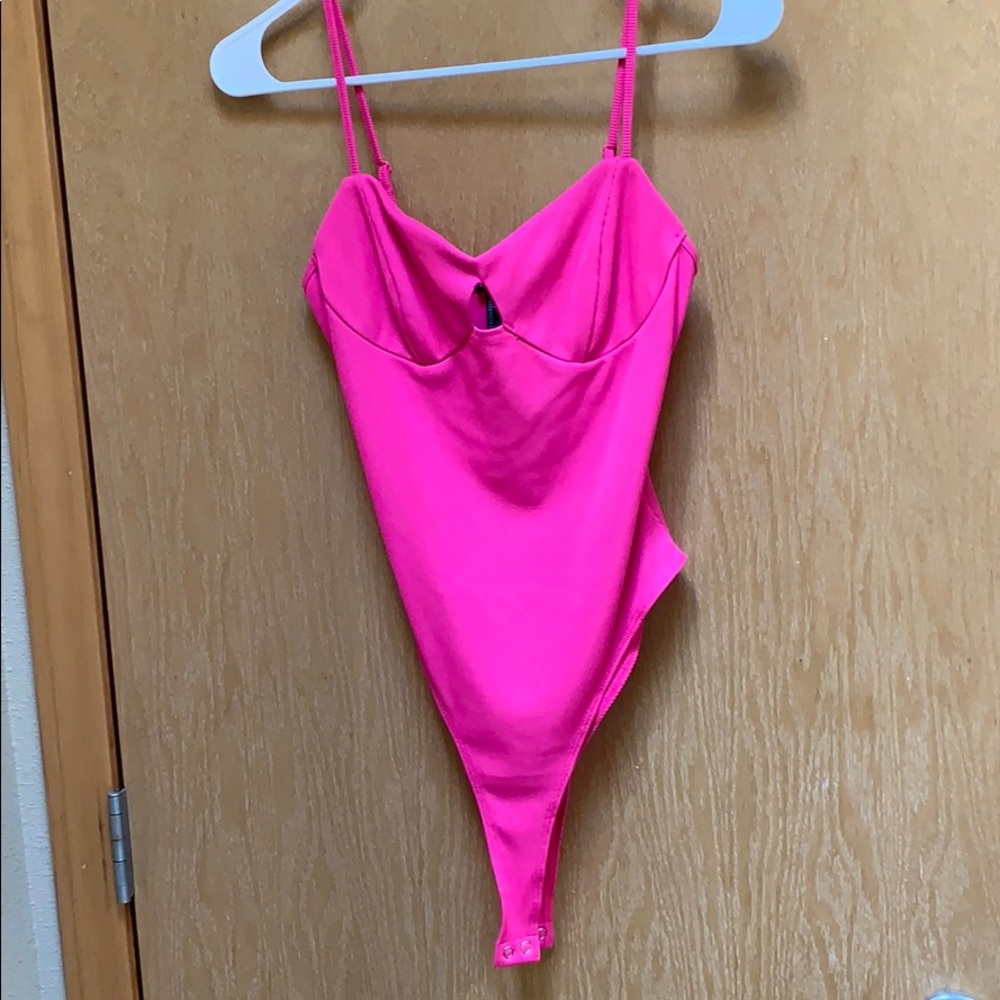 Hot pink bodysuit